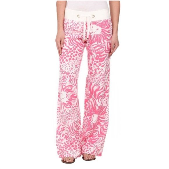 Lilly Pulitzer Pants - Lilly Pulitzer Linen Beach Pant Get Spotted XS EUC